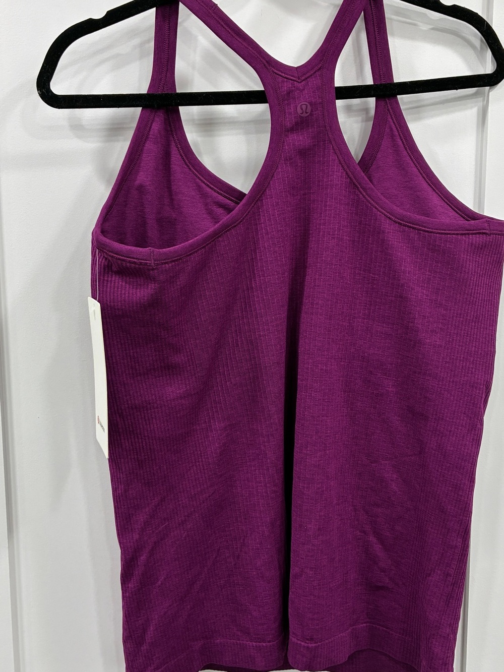 Lululemon Ebb to Street Tank Top Built-In Bra Purple Size 14 NWT - Picture 3 of 5